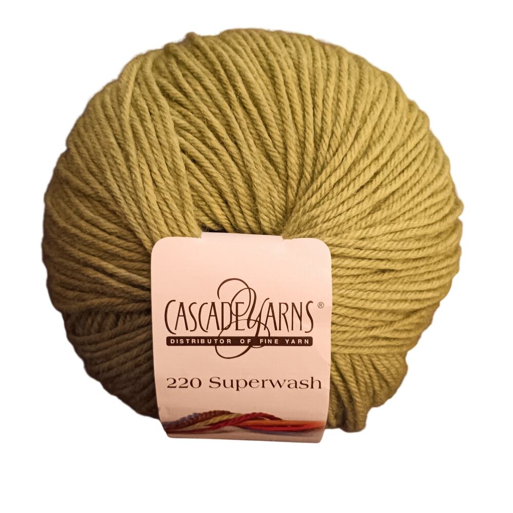 CASCADE YARN 220 100% Superwash Wool Color 905 Celery LOT 0791 100 Grams 3.5 oz